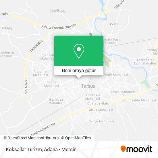 Koksallar Turizm harita