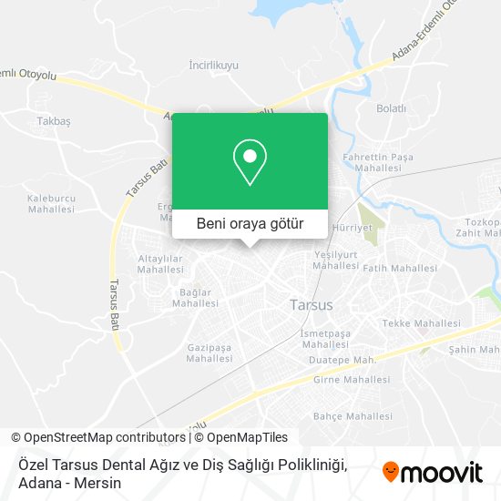 Özel Tarsus Dental Ağız ve Diş Sağlığı Polikliniği harita