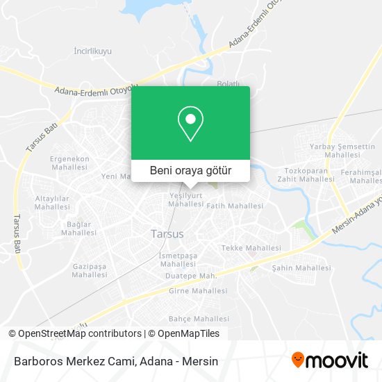 Barboros Merkez Cami harita