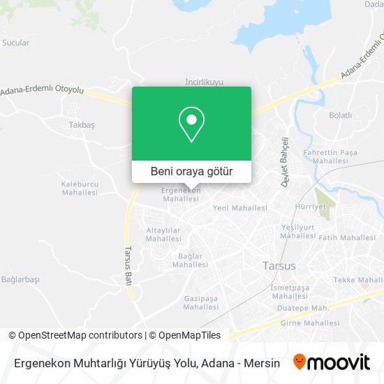 Ergenekon Muhtarlığı Yürüyüş Yolu harita