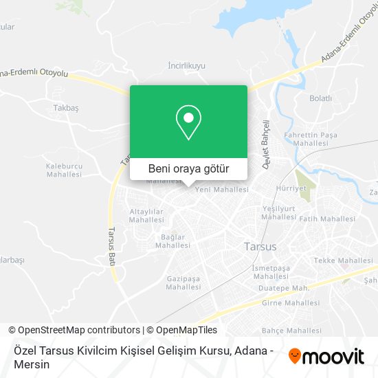 Özel Tarsus Kivilcim Kişisel Gelişim Kursu harita
