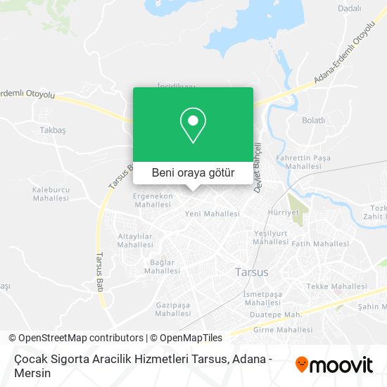 Çocak Sigorta Aracilik Hizmetleri Tarsus harita