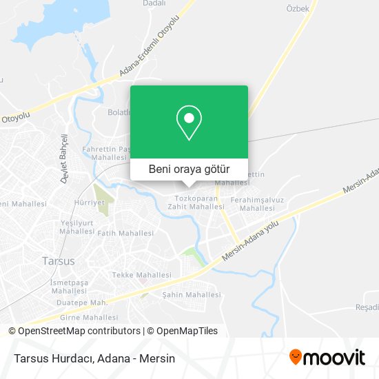 Tarsus Hurdacı harita
