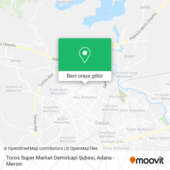 Toros Super Market Demirkapi Şubesi harita