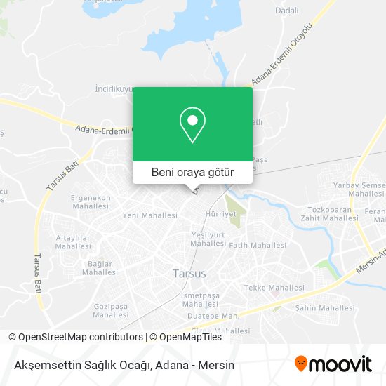 Akşemsettin Sağlık Ocağı harita