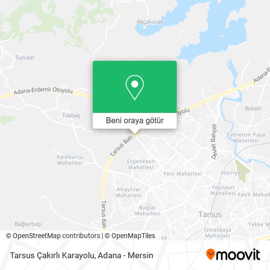 Tarsus Çakırlı Karayolu harita