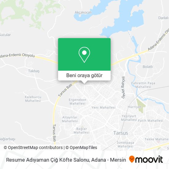 Resume Adıyaman Çiğ Köfte Salonu harita