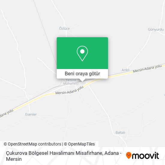 Çukurova Bölgesel Havalimanı Misafirhane harita