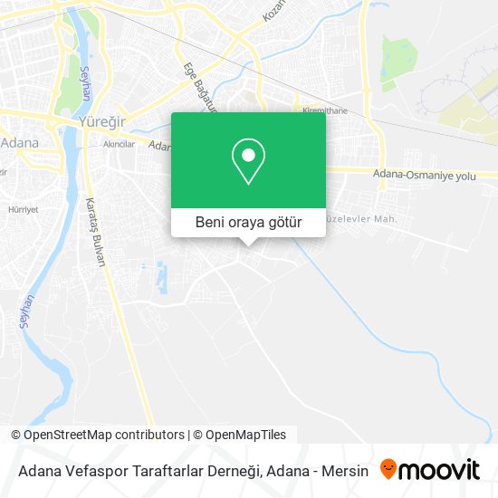 Adana Vefaspor Taraftarlar Derneği harita