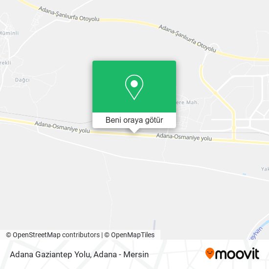Adana Gaziantep Yolu harita