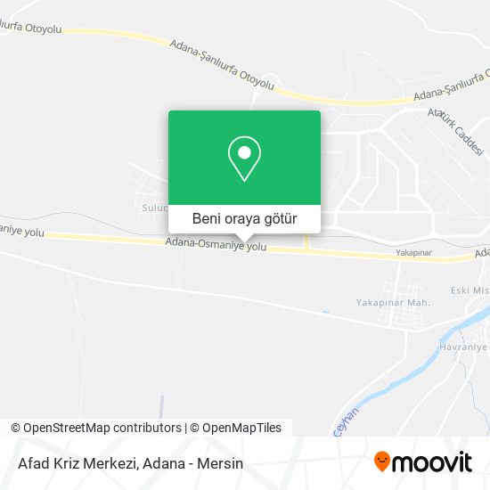 Afad Kriz Merkezi harita