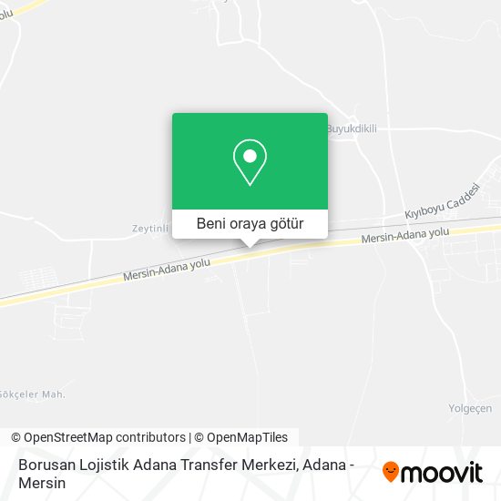 Borusan Lojistik Adana Transfer Merkezi harita