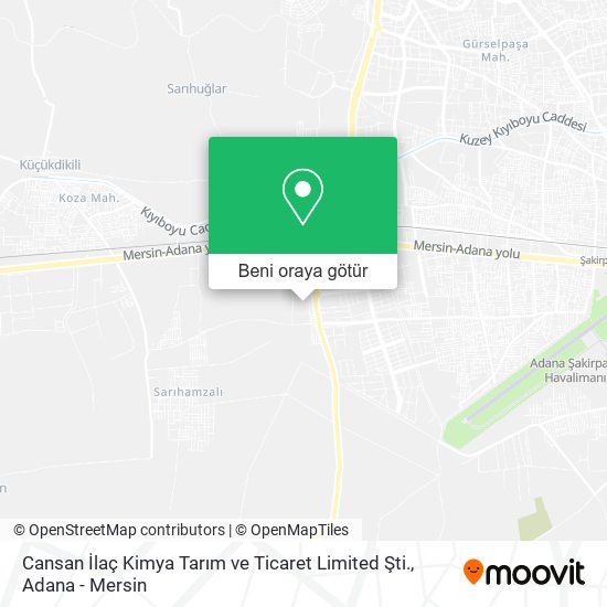 Cansan İlaç Kimya Tarım ve Ticaret Limited Şti. harita