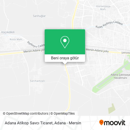Adana Atikop Savcı Ticaret harita