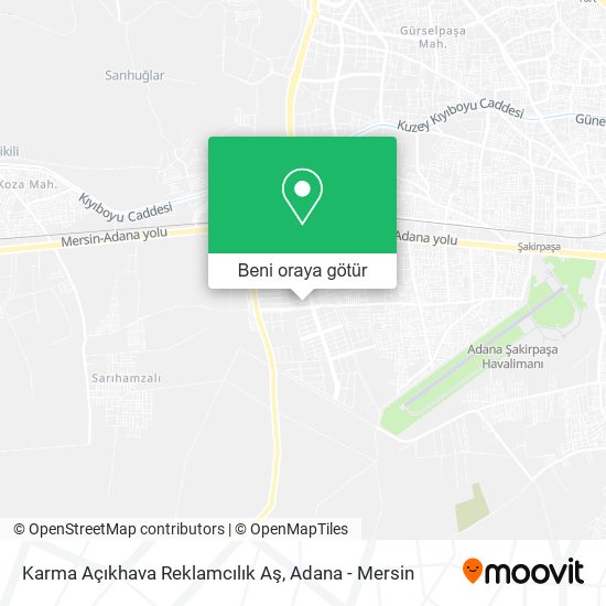Karma Açıkhava Reklamcılık Aş harita