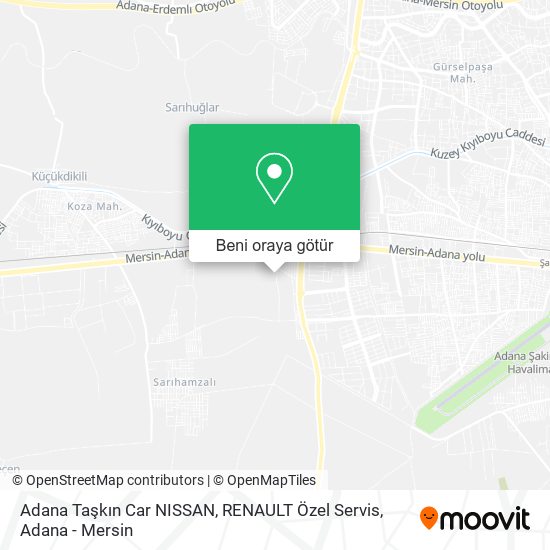 Adana Taşkın Car NISSAN, RENAULT Özel Servis harita