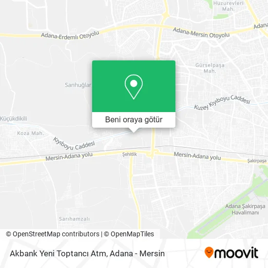 Akbank Yeni Toptancı Atm harita