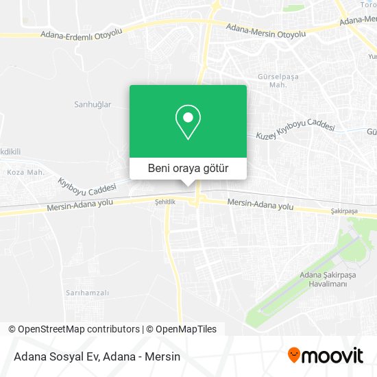 Adana Sosyal Ev harita