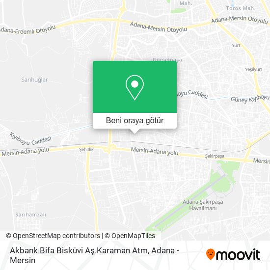 Akbank Bifa Bisküvi Aş.Karaman Atm harita