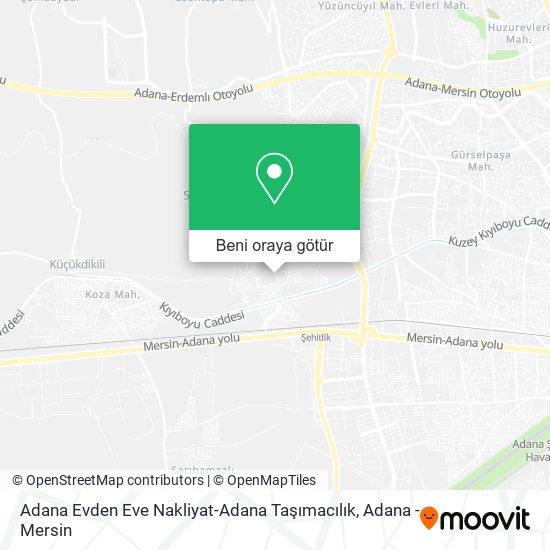 Adana Evden Eve Nakliyat-Adana Taşımacılık harita