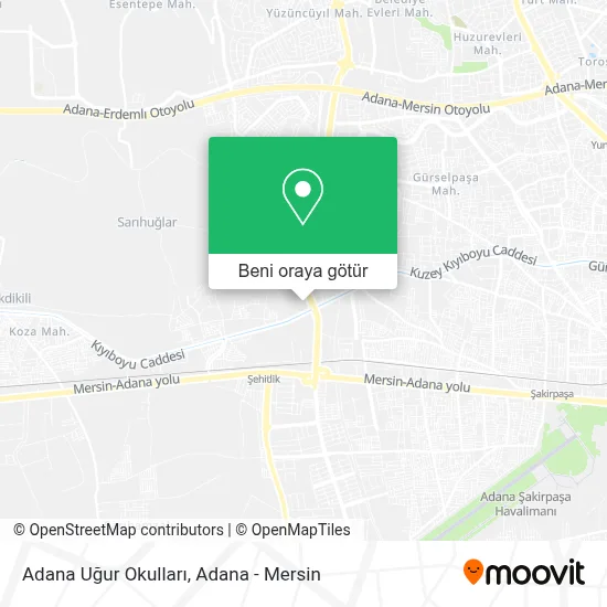 Adana Uğur Okulları harita