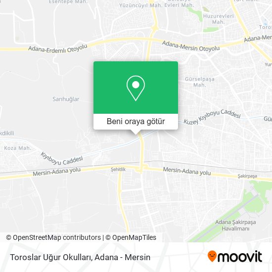Toroslar Uğur Okulları harita