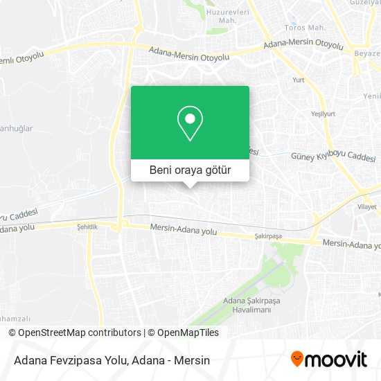 Adana Fevzipasa Yolu harita