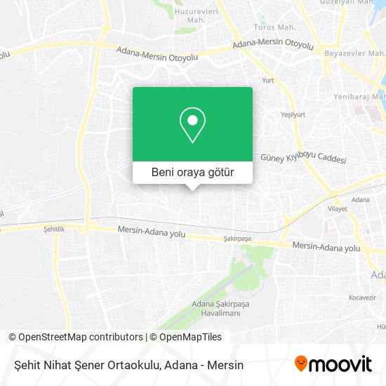 Şehit Nihat Şener Ortaokulu harita