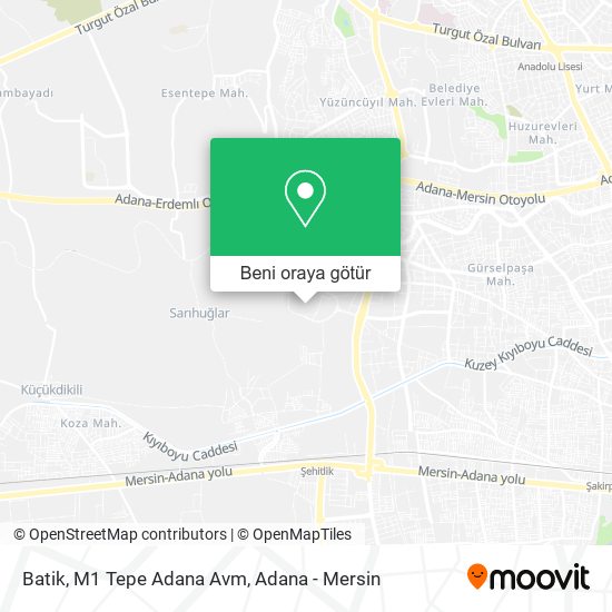 Batik, M1 Tepe Adana Avm harita