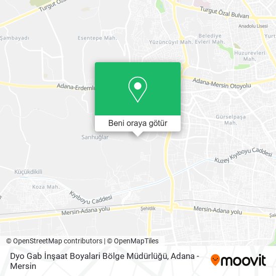 Dyo Gab İnşaat Boyalari Bölge Müdürlüğü harita