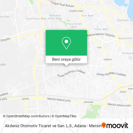 Akdeniz Otomotiv Ticaret ve San. L.S. harita