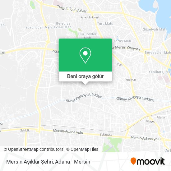 Mersin Aşıklar Şehri harita