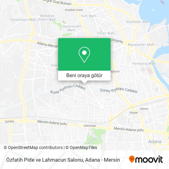 Özfatih Pide ve Lahmacun Salonu harita