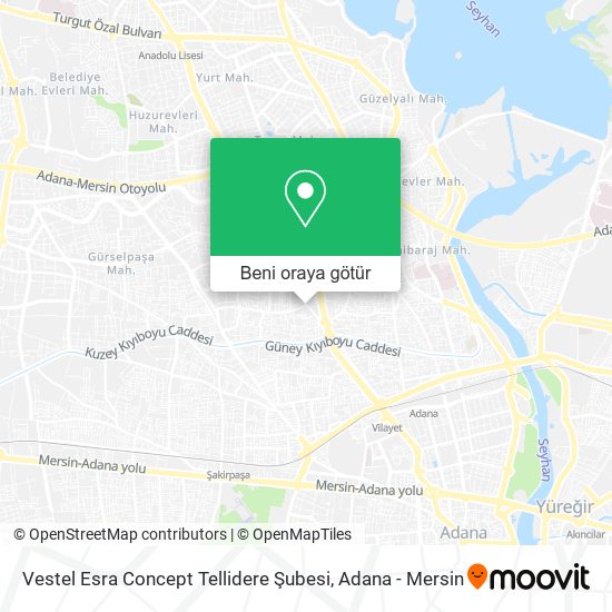 Vestel Esra Concept Tellidere Şubesi harita