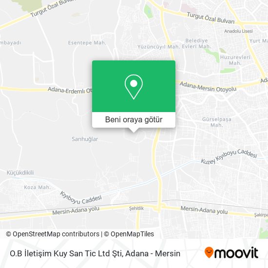 O.B İletişim Kuy San Tic Ltd Şti harita