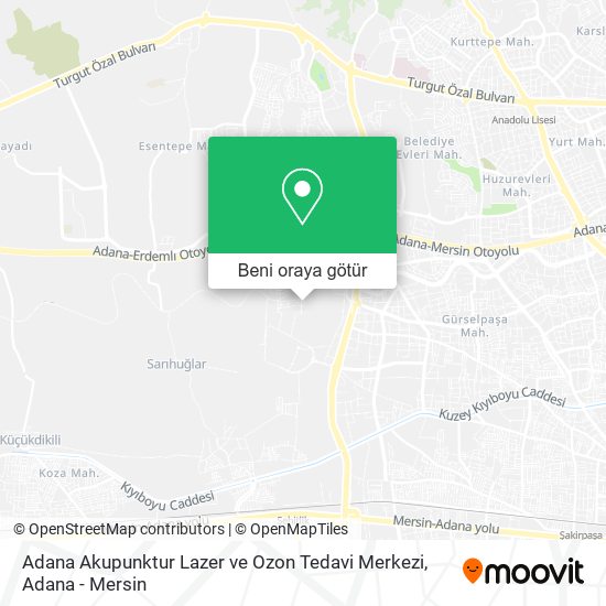 Adana Akupunktur Lazer ve Ozon Tedavi Merkezi harita