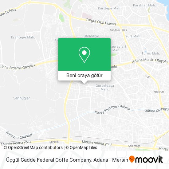 Üçgül Cadde Federal Coffe Company harita