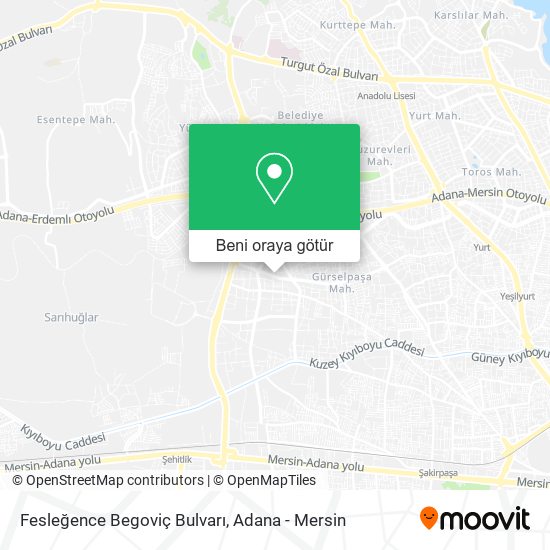 Fesleğence Begoviç Bulvarı harita