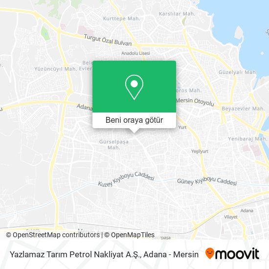 Yazlamaz Tarım Petrol Nakliyat A.Ş. harita
