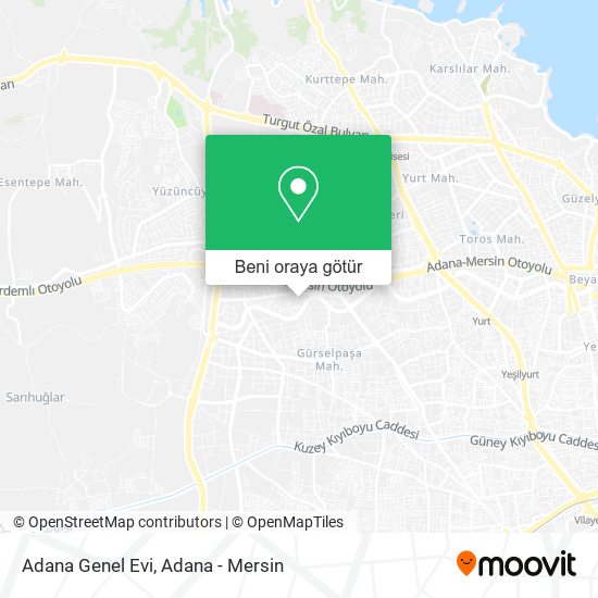 Adana Genel Evi harita