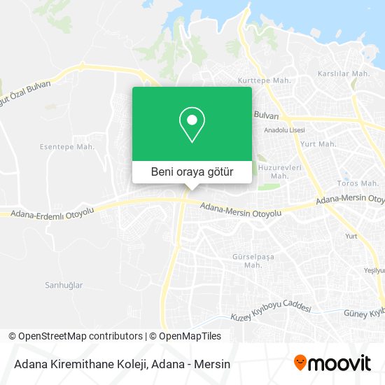 Adana Kiremithane Koleji harita
