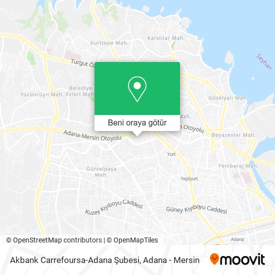 Akbank Carrefoursa-Adana Şubesi harita