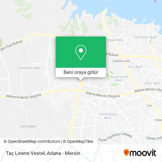 Taç Linens Vestel harita