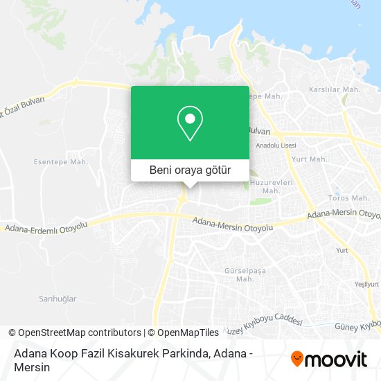 Adana Koop Fazil Kisakurek Parkinda harita