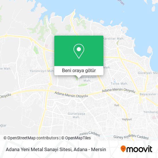 Adana Yeni Metal Sanayi Sitesi harita