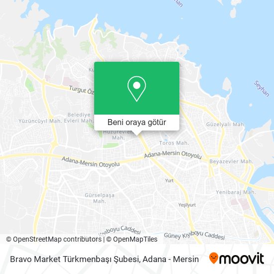Bravo Market Türkmenbaşı Şubesi harita