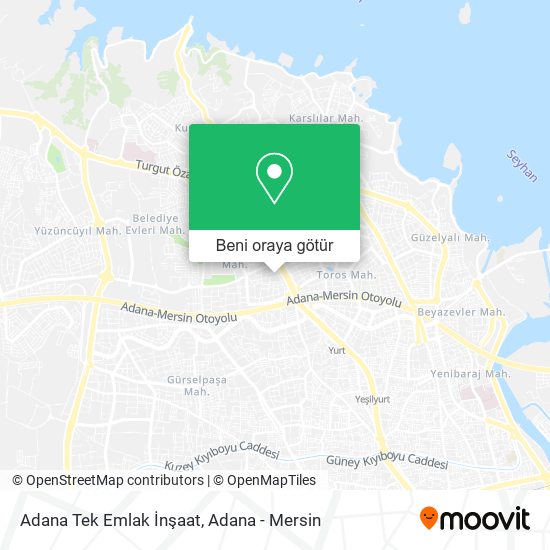 Adana Tek Emlak İnşaat harita