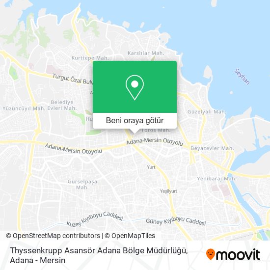 Thyssenkrupp Asansör Adana Bölge Müdürlüğü harita