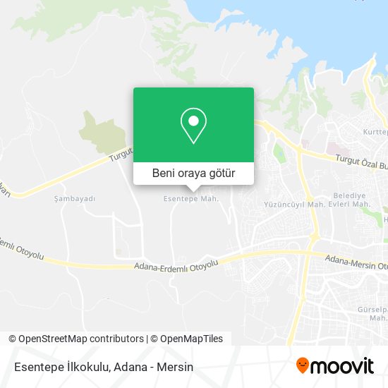 Esentepe İlkokulu harita