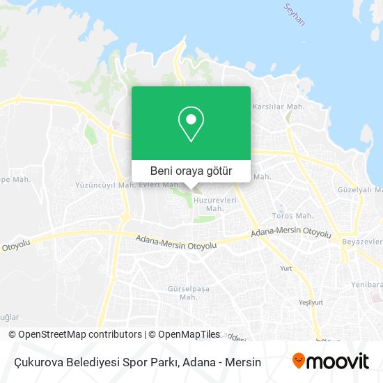 Çukurova Belediyesi Spor Parkı harita